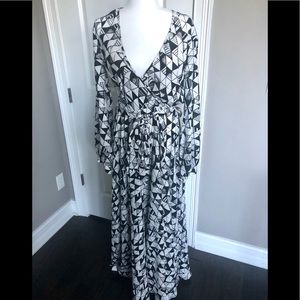 NWT Ark & Co Black & White Print Dress